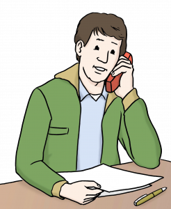 Telefonierender Mann